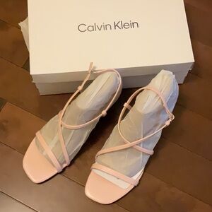Calvin Klein sandals. Size 8.5M. Light pink. Never worn.
